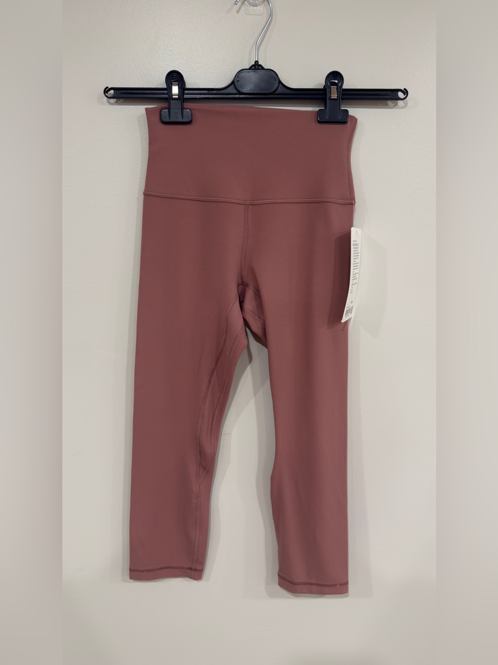 lululemon athletica mauve/pink high-waist  capri leggings